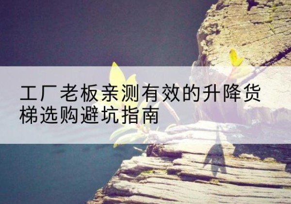 灞桥升降货梯怎么选-工厂老板亲测有效的升降货梯选购避坑指南